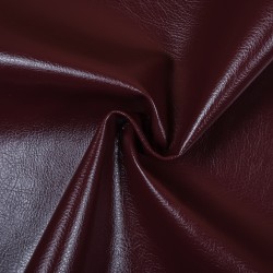 Ткань Дерматин (Кожзам) для мебели (Ширина 138см), цвет Бордовый (на отрез) в Майкопе