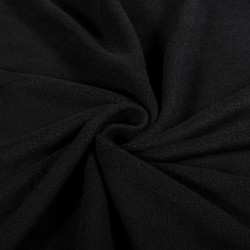 Ткань Флис Односторонний 180 гр/м2 (Ширина 150см), цвет Черный (на отрез) в Майкопе