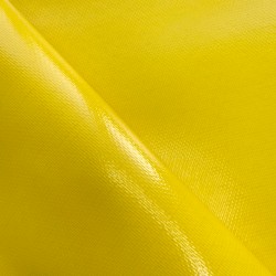 Ткань ПВХ 600 гр/м2 плотная (Ширина 1,5м), цвет Жёлтый (на отрез) в Майкопе