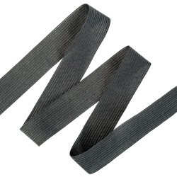 Окантовочная лента-бейка, цвет Чёрный 22мм (на отрез) в Майкопе