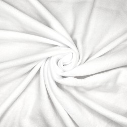 Ткань Флис Односторонний 130 гр/м2 (Ширина 150см), цвет Белый (на отрез) в Майкопе