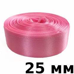 Лента Атласная 25мм, цвет Розовый (на отрез)  в Майкопе