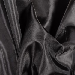 Ткань подкладочная Таффета 190Т (Ширина 150см), цвет Черный (на отрез) в Майкопе