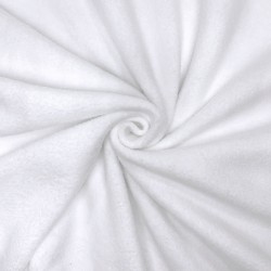 Ткань Флис Двусторонний 280 гр/м2 (Ширина 150см), цвет Белый (на отрез) в Майкопе