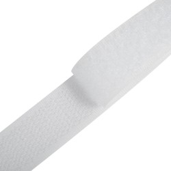 Контактная лента 25мм цвет Белый (велькро-липучка, на отрез) в Майкопе