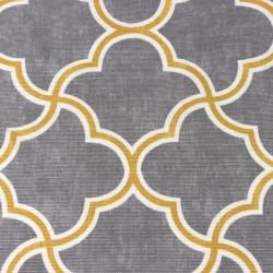 Интерьерная ткань Дак (DUCK) (ширина 1,8м), принт &quot;Орнамент на Сером&quot; (на отрез) в Майкопе