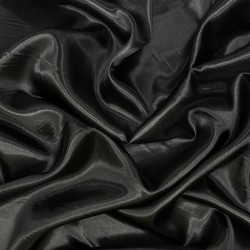 Ткань Атлас-сатин, цвет Черный (на отрез)  в Майкопе