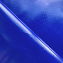 Ткань ПВХ 450 гр/м2 (Ширина 1,6м), цвет Синий (на отрез) в Майкопе
