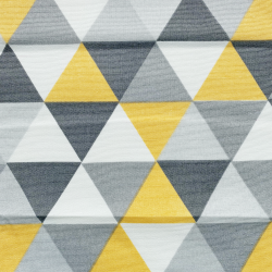 Интерьерная ткань Дак (DUCK) (ширина 1,8м), принт &quot;Треугольники&quot; (на отрез) в Майкопе