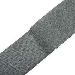 Контактная лента 50мм цвет Серый (велькро-липучка, на отрез) в Майкопе