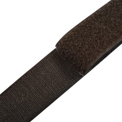 Контактная лента 40мм (38мм) цвет Тёмно-Коричневый (велькро-липучка, на отрез)  в Майкопе