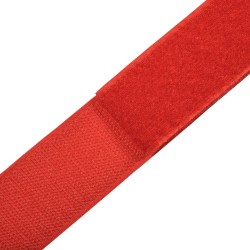 Контактная лента 40мм (38мм) цвет Красный (велькро-липучка, на отрез) в Майкопе