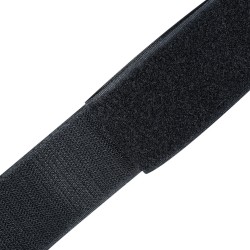 Контактная лента 20мм цвет Чёрный (велькро-липучка, на отрез)  в Майкопе